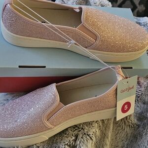 Cat & Jack Girl's Sparkling Slip-On Sneakers - Light Pink